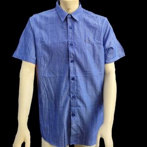 Oakley Men's Button Down Blue Stripe Shirt Size XL